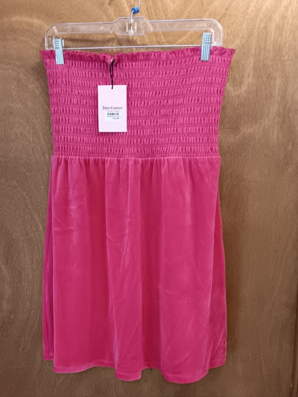 Juicy Couture Hot Pink Strapless Velour Sundress